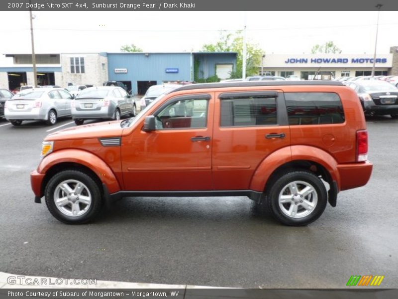 Sunburst Orange Pearl / Dark Khaki 2007 Dodge Nitro SXT 4x4