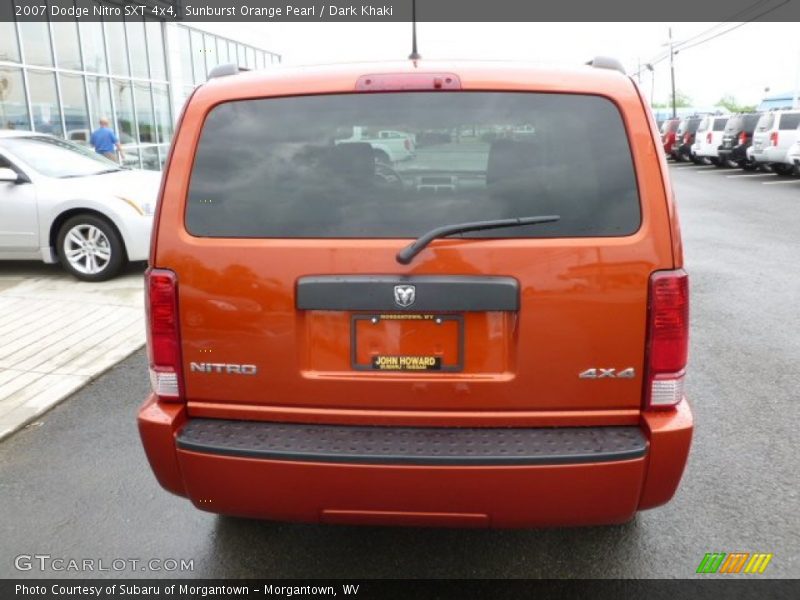Sunburst Orange Pearl / Dark Khaki 2007 Dodge Nitro SXT 4x4