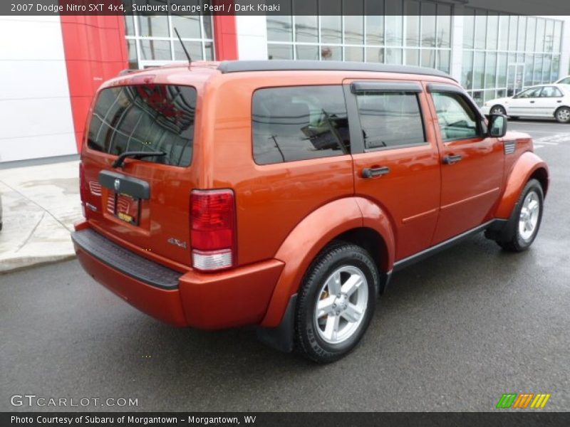 Sunburst Orange Pearl / Dark Khaki 2007 Dodge Nitro SXT 4x4