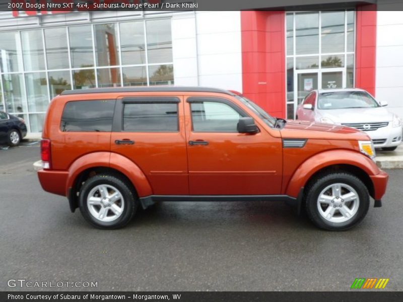 Sunburst Orange Pearl / Dark Khaki 2007 Dodge Nitro SXT 4x4