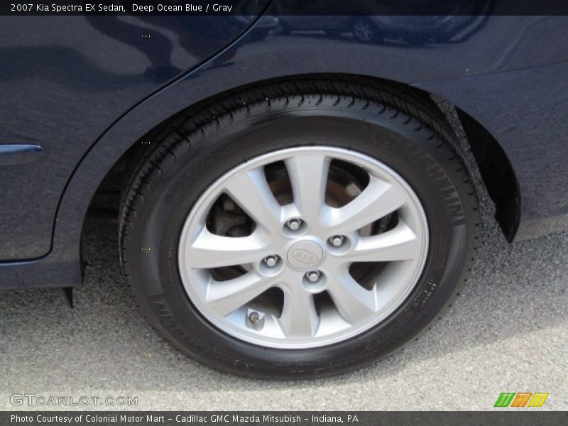 Deep Ocean Blue / Gray 2007 Kia Spectra EX Sedan