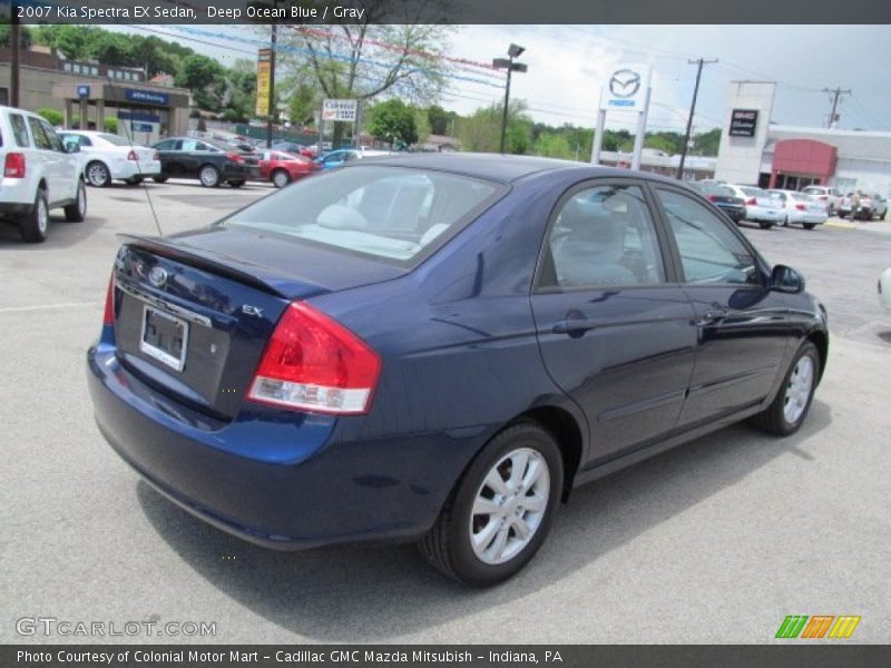 Deep Ocean Blue / Gray 2007 Kia Spectra EX Sedan