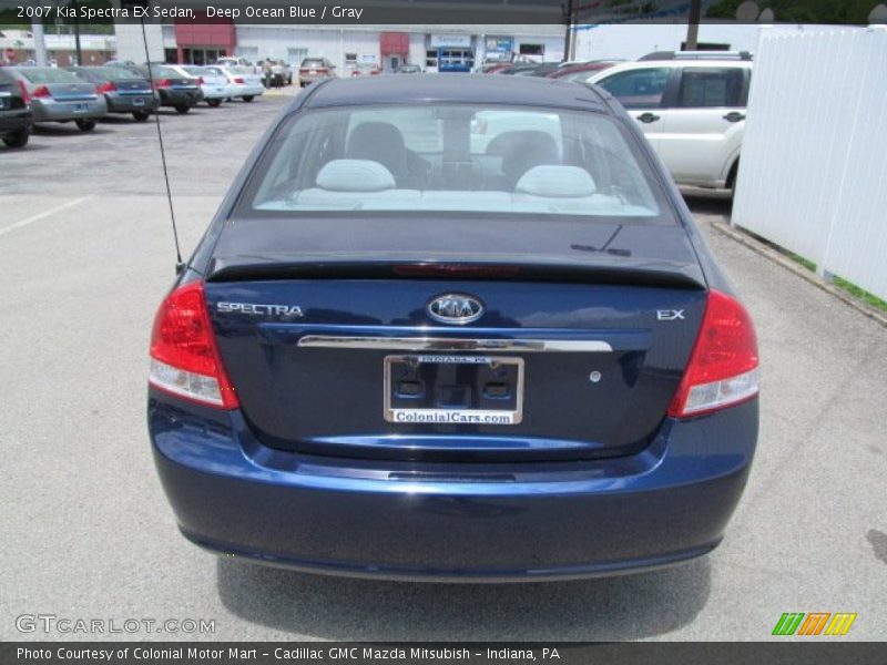 Deep Ocean Blue / Gray 2007 Kia Spectra EX Sedan