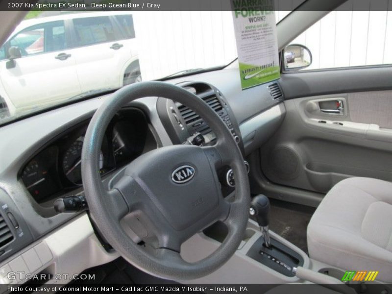Deep Ocean Blue / Gray 2007 Kia Spectra EX Sedan