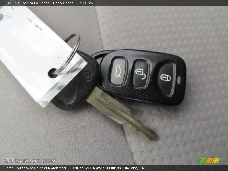 Deep Ocean Blue / Gray 2007 Kia Spectra EX Sedan
