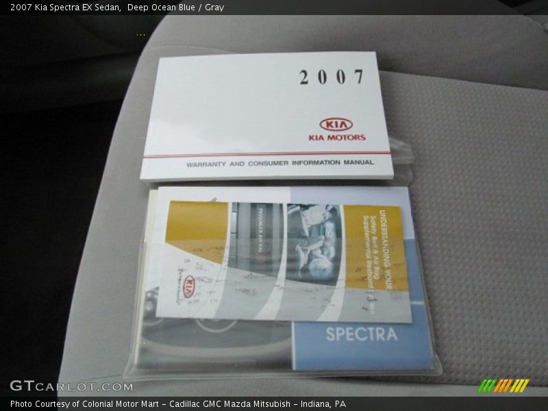 Deep Ocean Blue / Gray 2007 Kia Spectra EX Sedan