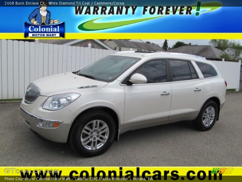 White Diamond Tri Coat / Cashmere/Cocoa 2008 Buick Enclave CX