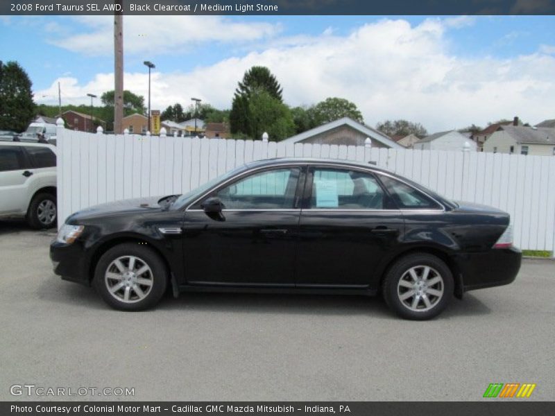 Black Clearcoat / Medium Light Stone 2008 Ford Taurus SEL AWD