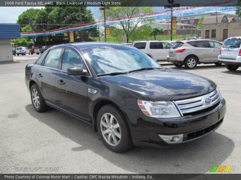 Black Clearcoat / Medium Light Stone 2008 Ford Taurus SEL AWD