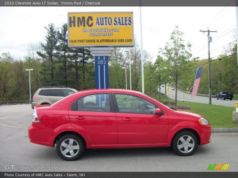 Victory Red / Charcoal 2010 Chevrolet Aveo LT Sedan
