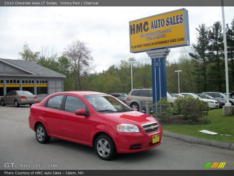 Victory Red / Charcoal 2010 Chevrolet Aveo LT Sedan