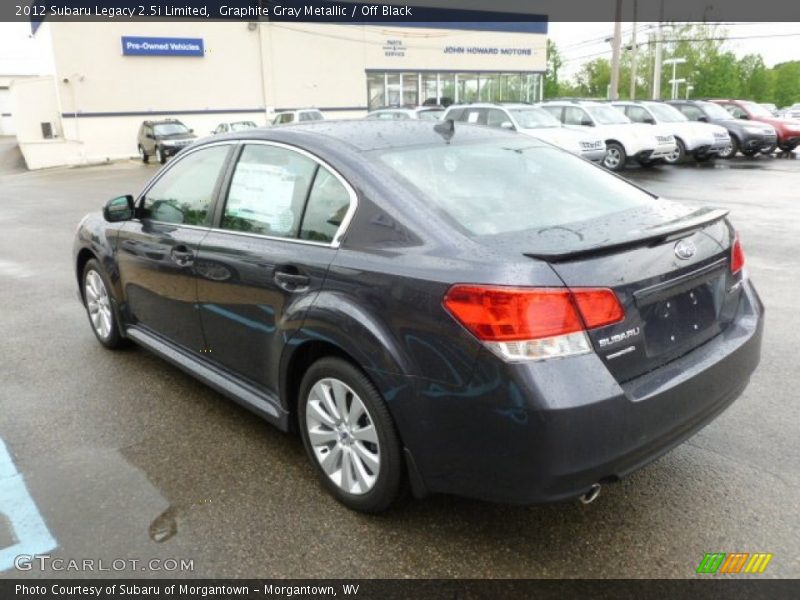 Graphite Gray Metallic / Off Black 2012 Subaru Legacy 2.5i Limited