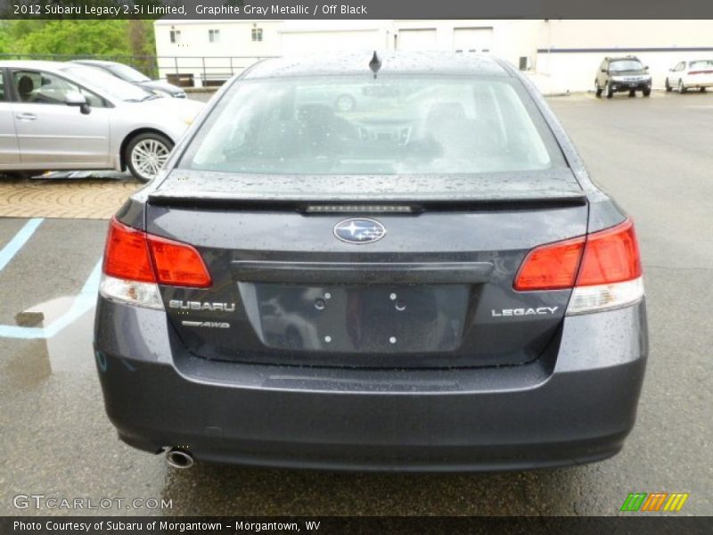 Graphite Gray Metallic / Off Black 2012 Subaru Legacy 2.5i Limited