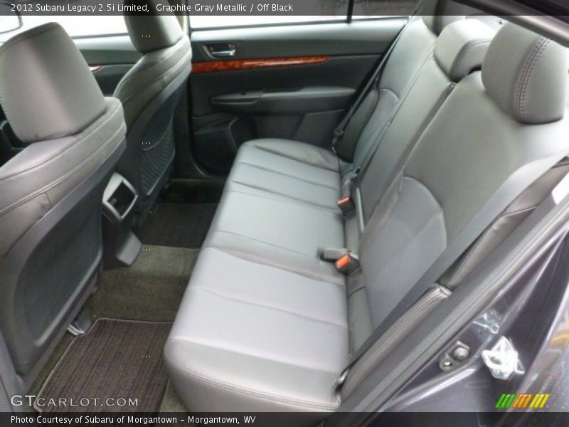Rear Seat of 2012 Legacy 2.5i Limited