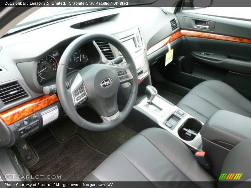 Off Black Interior - 2012 Legacy 2.5i Limited 