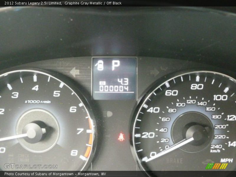 Graphite Gray Metallic / Off Black 2012 Subaru Legacy 2.5i Limited