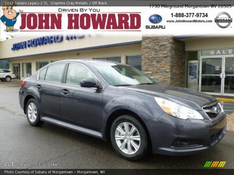Graphite Gray Metallic / Off Black 2012 Subaru Legacy 2.5i