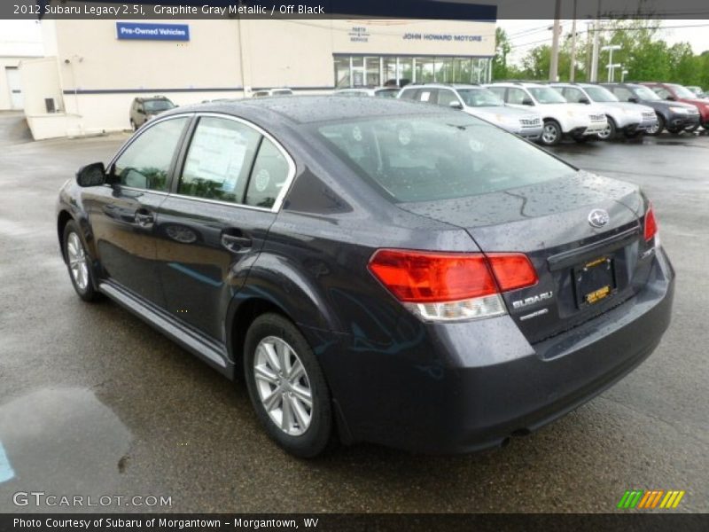 Graphite Gray Metallic / Off Black 2012 Subaru Legacy 2.5i