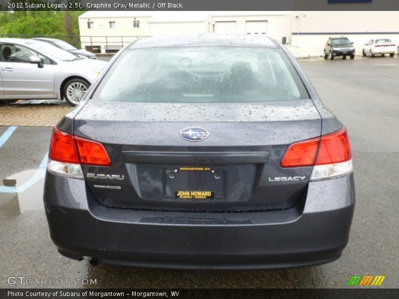Graphite Gray Metallic / Off Black 2012 Subaru Legacy 2.5i