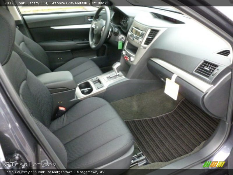  2012 Legacy 2.5i Off Black Interior
