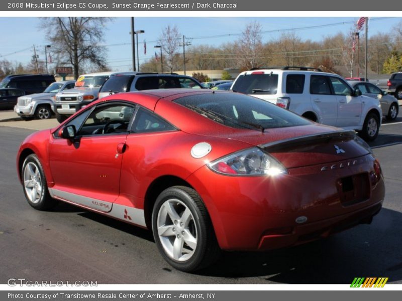 Sunset Orange Pearlescent / Dark Charcoal 2008 Mitsubishi Eclipse GS Coupe
