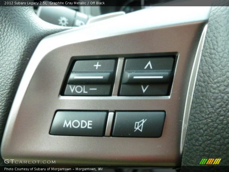 Controls of 2012 Legacy 2.5i