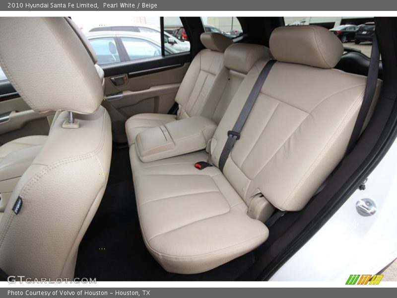 Pearl White / Beige 2010 Hyundai Santa Fe Limited