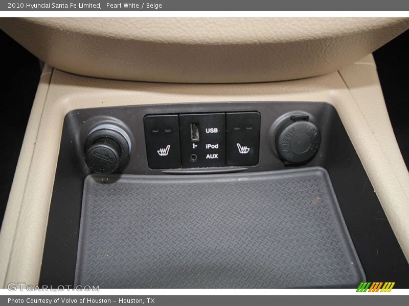 Pearl White / Beige 2010 Hyundai Santa Fe Limited