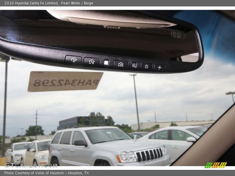 Pearl White / Beige 2010 Hyundai Santa Fe Limited