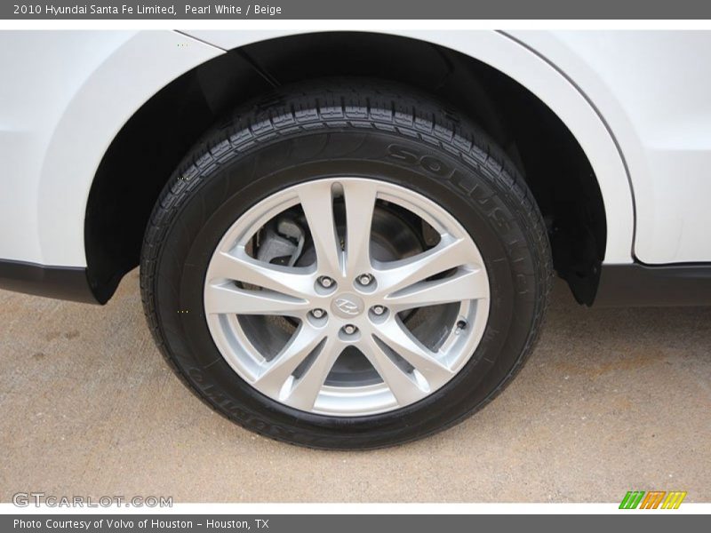 Pearl White / Beige 2010 Hyundai Santa Fe Limited