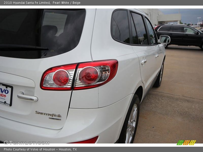 Pearl White / Beige 2010 Hyundai Santa Fe Limited