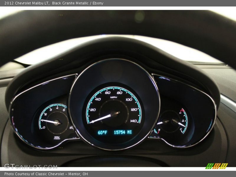 Black Granite Metallic / Ebony 2012 Chevrolet Malibu LT