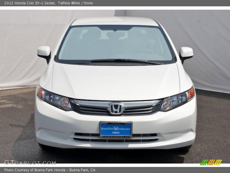 Taffeta White / Stone 2012 Honda Civic EX-L Sedan