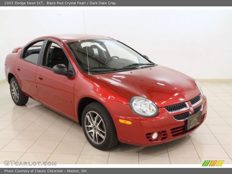 Blaze Red Crystal Pearl / Dark Slate Gray 2003 Dodge Neon SXT