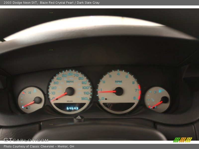 Blaze Red Crystal Pearl / Dark Slate Gray 2003 Dodge Neon SXT