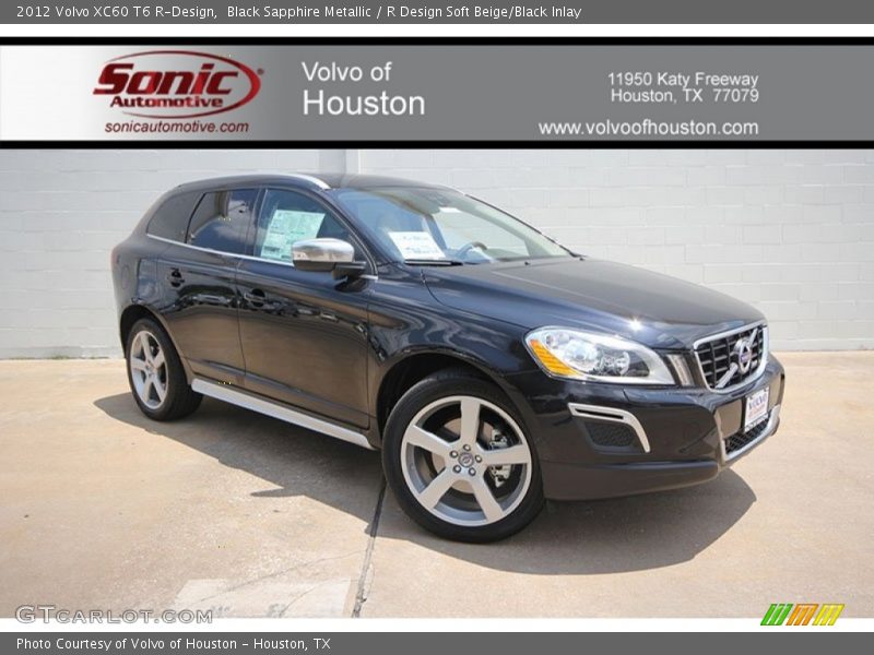 Black Sapphire Metallic / R Design Soft Beige/Black Inlay 2012 Volvo XC60 T6 R-Design