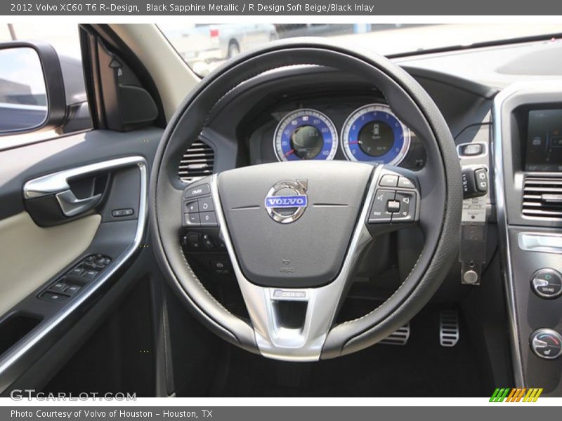 Black Sapphire Metallic / R Design Soft Beige/Black Inlay 2012 Volvo XC60 T6 R-Design