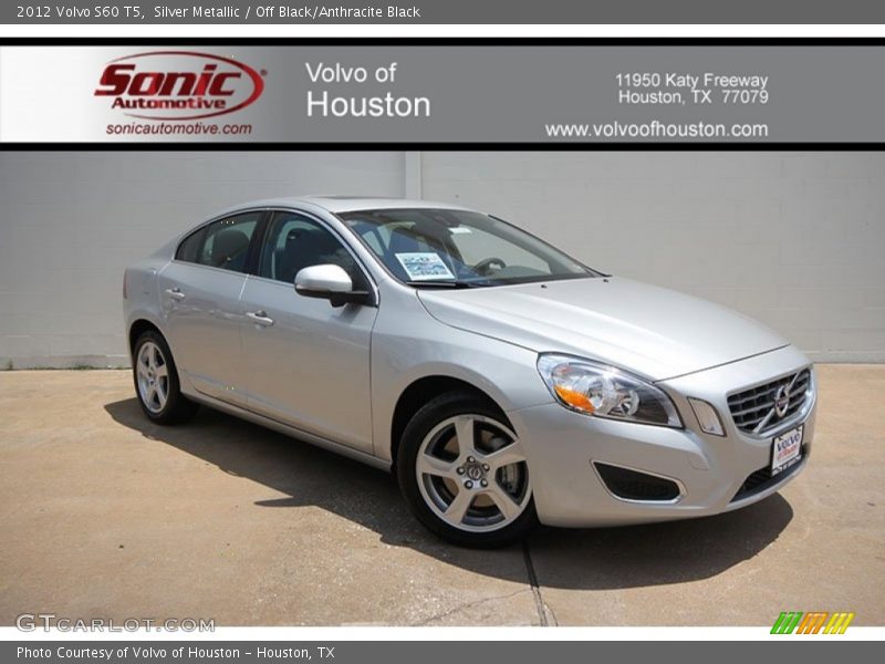Silver Metallic / Off Black/Anthracite Black 2012 Volvo S60 T5