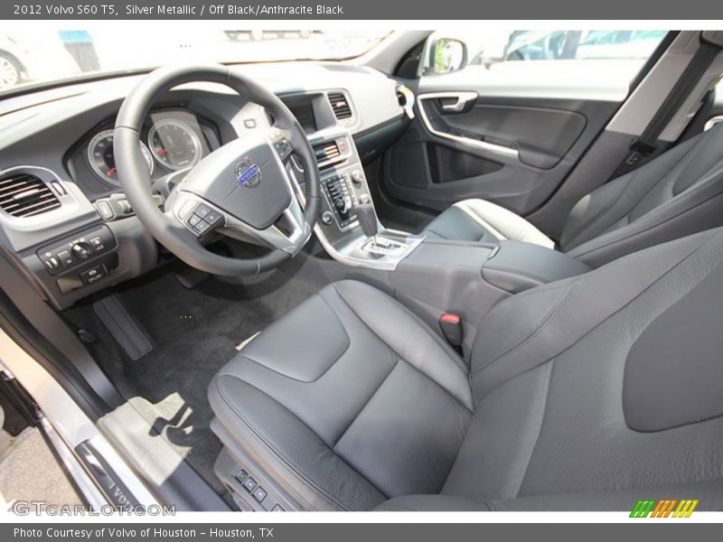 Silver Metallic / Off Black/Anthracite Black 2012 Volvo S60 T5