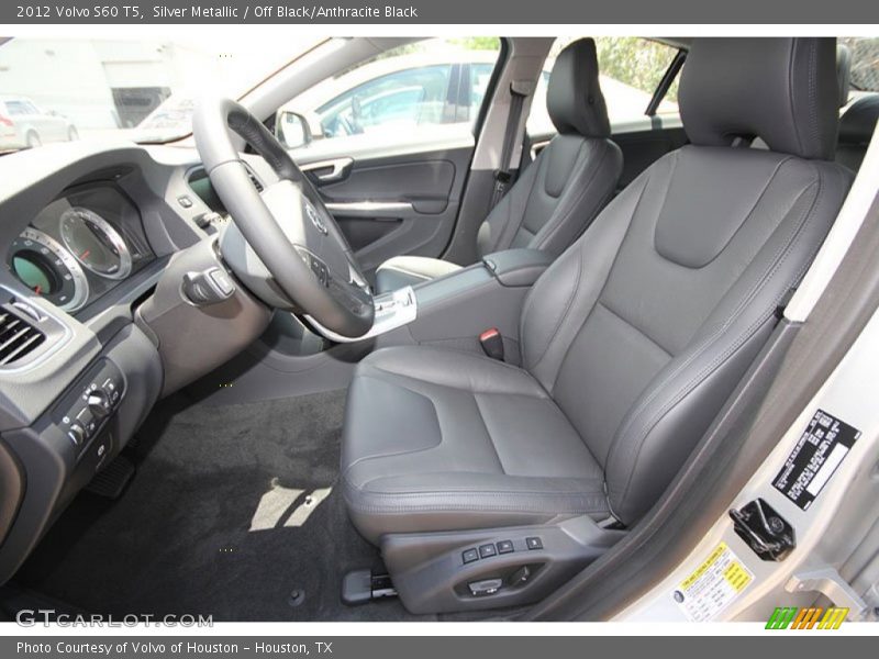 Silver Metallic / Off Black/Anthracite Black 2012 Volvo S60 T5
