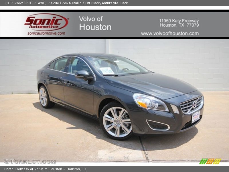 Saville Grey Metallic / Off Black/Anthracite Black 2012 Volvo S60 T6 AWD