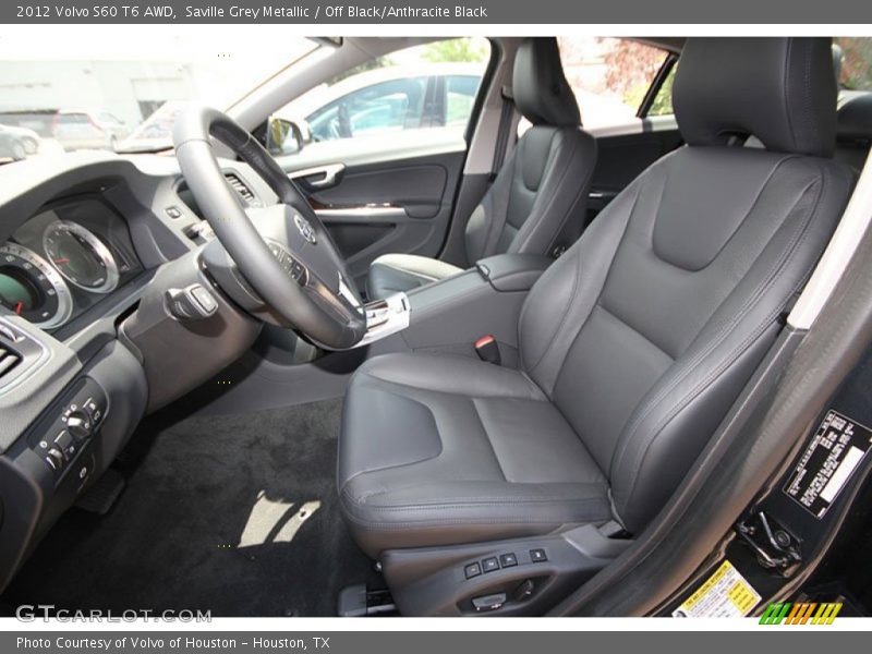 Saville Grey Metallic / Off Black/Anthracite Black 2012 Volvo S60 T6 AWD