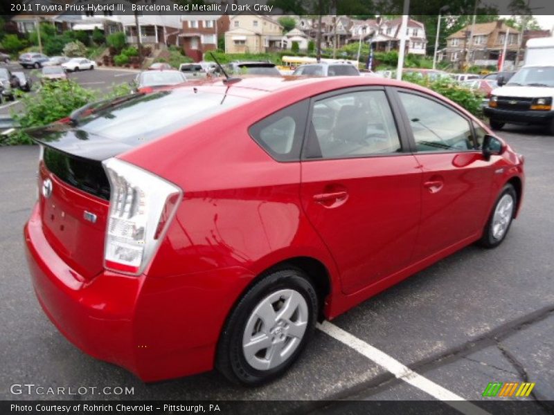 Barcelona Red Metallic / Dark Gray 2011 Toyota Prius Hybrid III