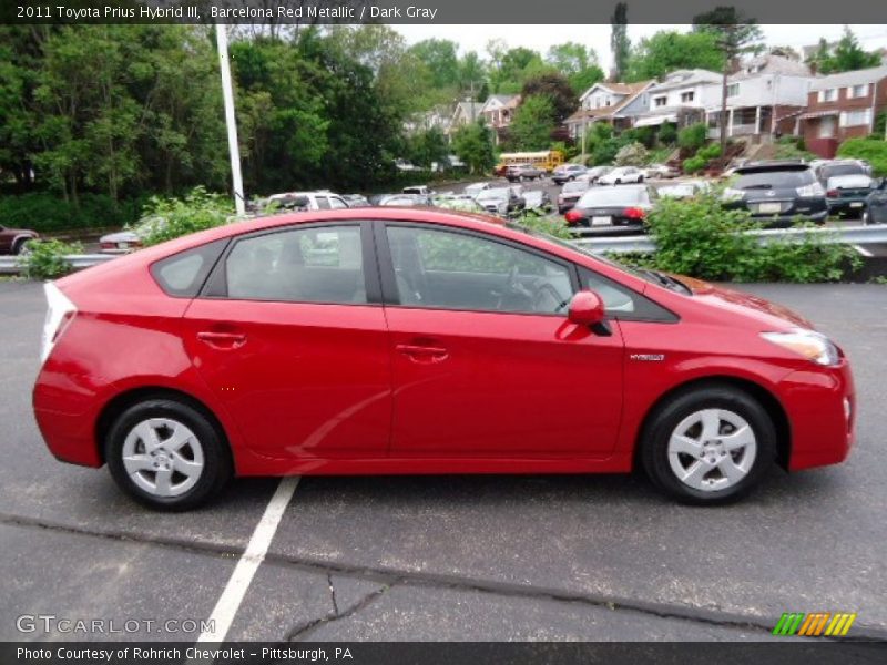 Barcelona Red Metallic / Dark Gray 2011 Toyota Prius Hybrid III