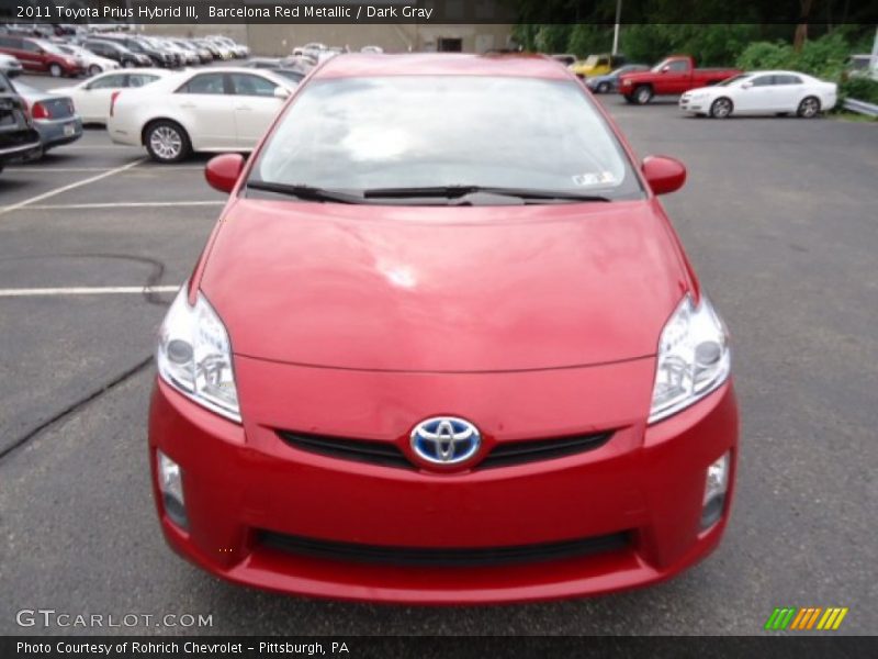 Barcelona Red Metallic / Dark Gray 2011 Toyota Prius Hybrid III