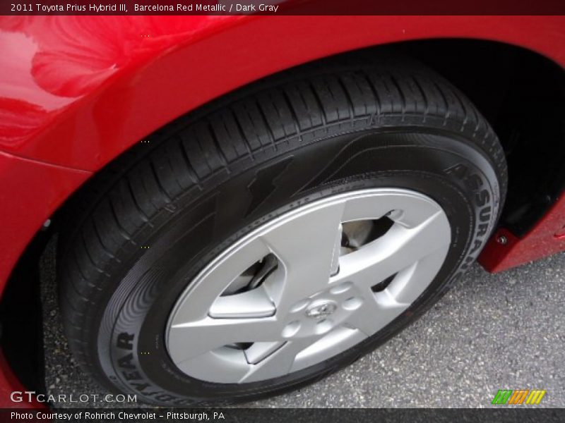 Barcelona Red Metallic / Dark Gray 2011 Toyota Prius Hybrid III