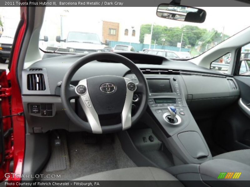 Barcelona Red Metallic / Dark Gray 2011 Toyota Prius Hybrid III
