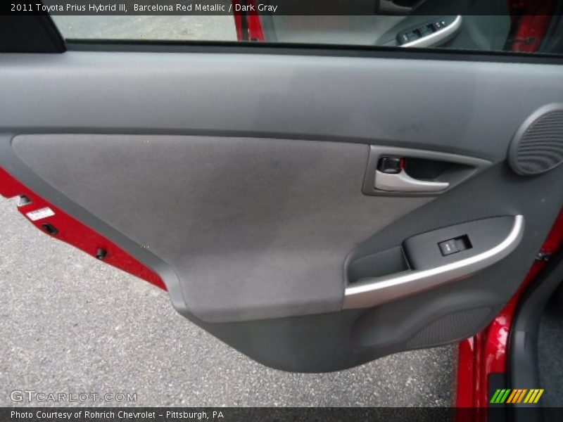 Barcelona Red Metallic / Dark Gray 2011 Toyota Prius Hybrid III