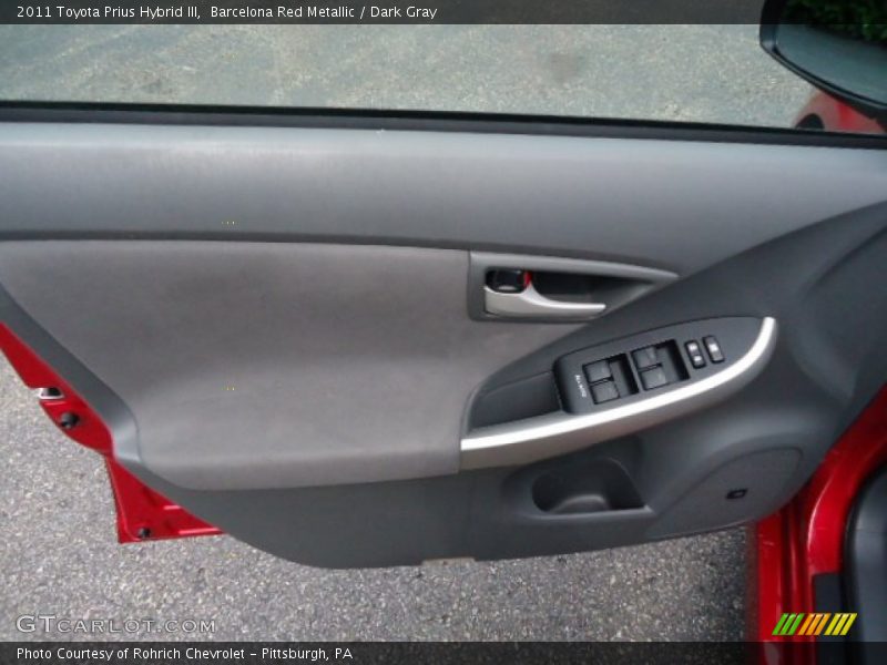 Barcelona Red Metallic / Dark Gray 2011 Toyota Prius Hybrid III