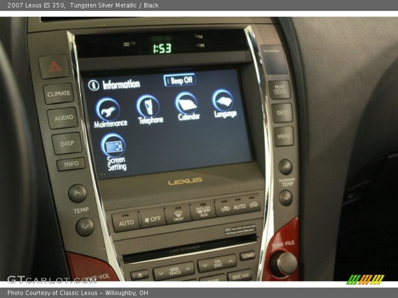 Tungsten Silver Metallic / Black 2007 Lexus ES 350